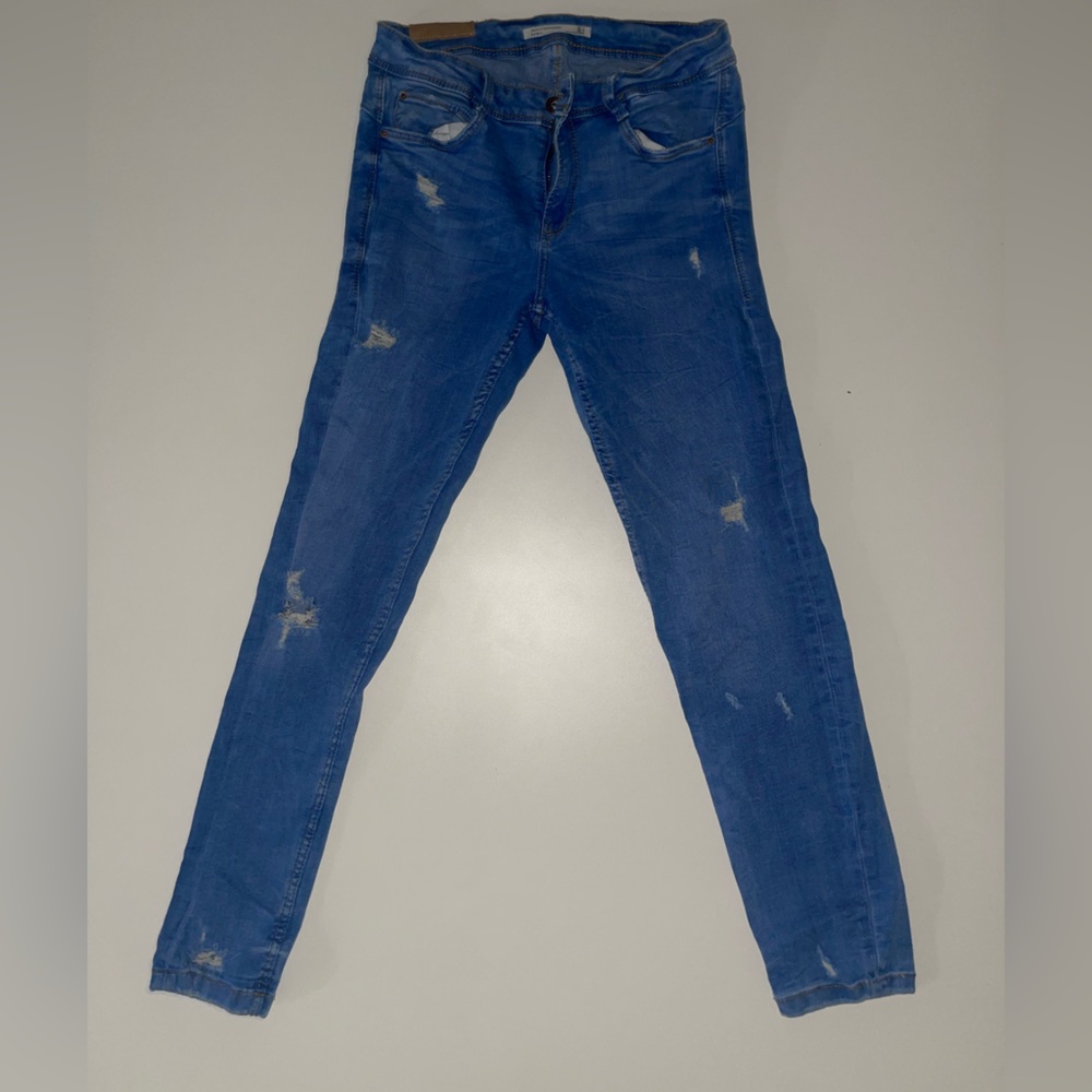 Zara Women's Blue Skinny Jeans